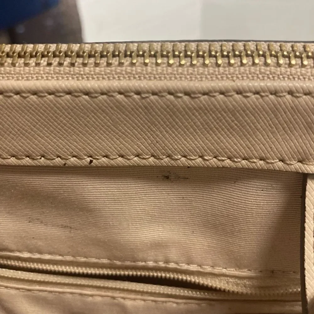 COACH Peyton Leather Jordan Double Zip Women’s Tote Handbag Cream‎ - Picture 11 of 12